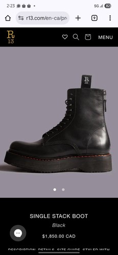 R13 Single Stack Combat Boots 