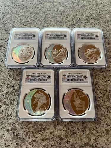 2009 Canada Silver 1oz Olympics Proof Set 5oz silver NGC PF69UC