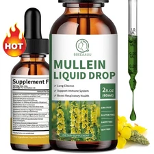 Organic Mullein Drops for Lungs, Detox and Cleanse Mullein Extract Supplement