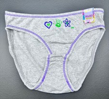 New Vintage Y2K Mudd Kids Solid Grey Panties New With Tags Size Medium 7/8