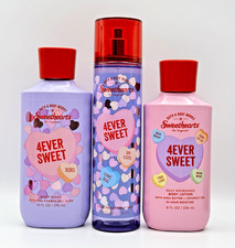Bath  Body Works 4EVER SWEET SWEETHEARTS lotion wash body spray set of 3