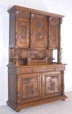 3103A ANTIK : WUNDERSCHÖNES PRUNK BUFFET EICHE MASSIV BRETAGNE UM 1920 TOP