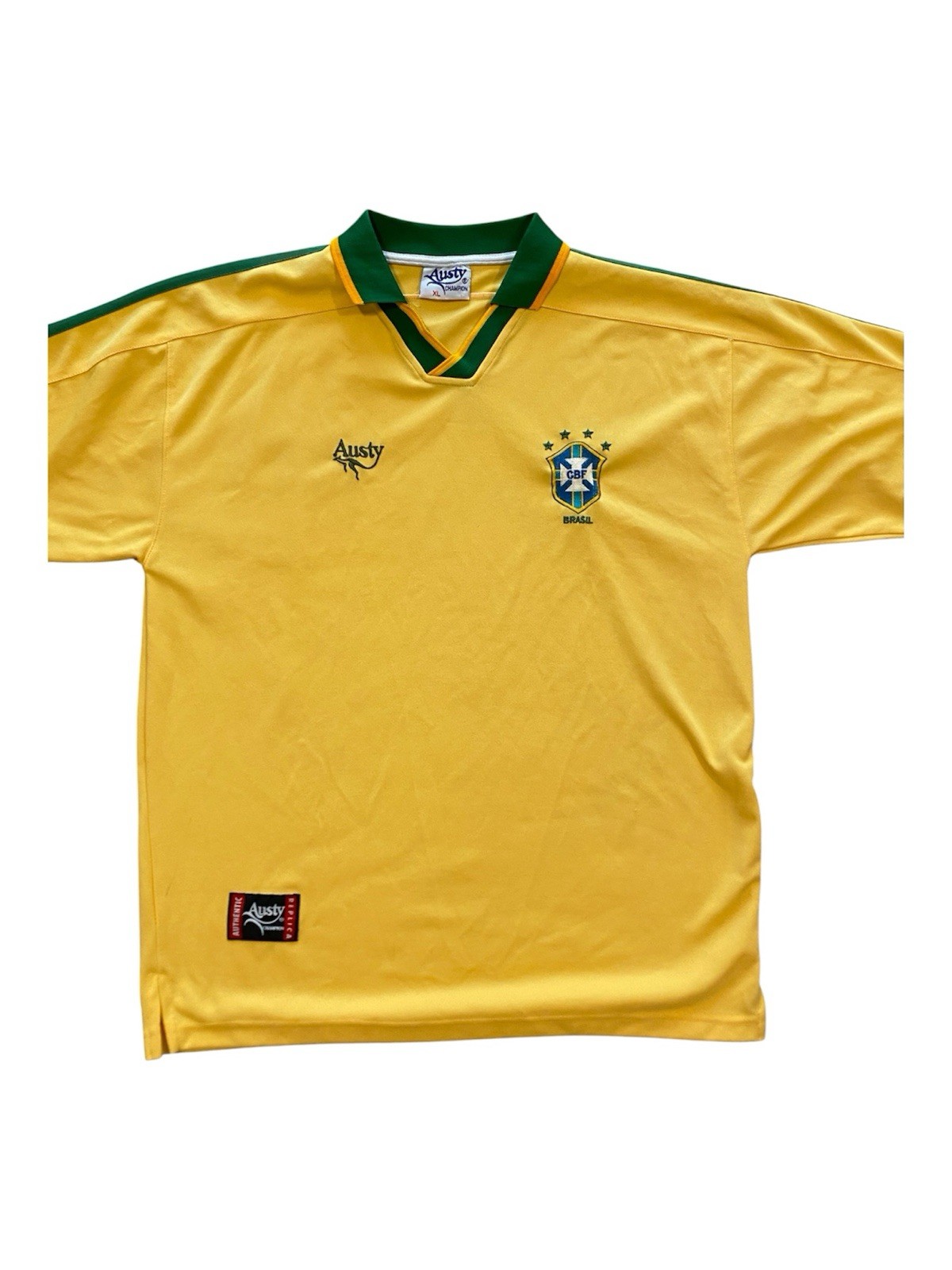 Vintage Austy Brazil Jersey Size XL Football Soccer