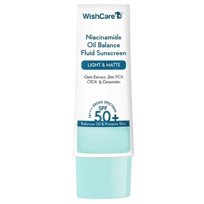 WishCare Niacinamide Oil Balance Fluid Sunscreen SPF 50 Pa+++ I Unisex | 50g
