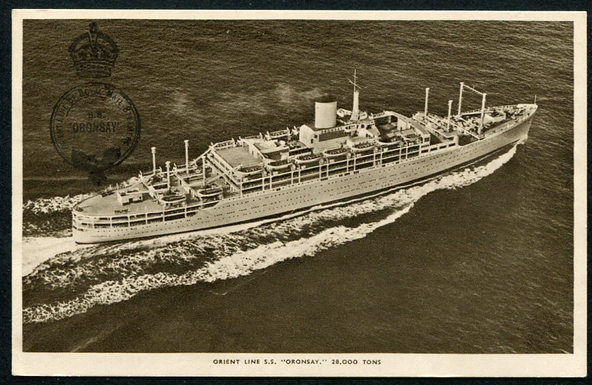 AUSTRALIA (25224): S.S. ORONSAY paquetebot cancelar/ppc/Hawai 1957 Foto 2 de 2