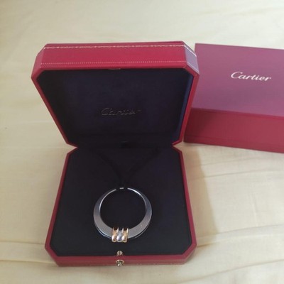 Cartier Trinity Charm Pendant Top With Leather Cord