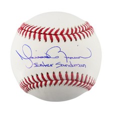 Mariano Rivera New York Yankees Autographed Inscribed Enter Sandman MLB Baseball