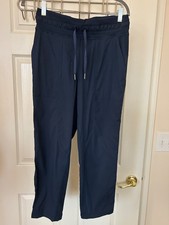 Lululemon Dance Studio Crop Pant Navy Sz 6 W 28" L24 Lightweight Stretch Pockets