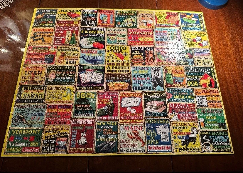 Lot Of 6-Various 500-1000pc Puzzles By Charles Wysocki, White Mountain & Others - Image 3 of 4