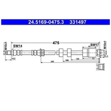 2x Bremsschlauch vorne für BMW X1 E84 | 553258