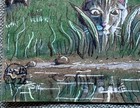 ACEO ORIGINAL Tabby Cat “Edge of the Pond” Artist Jacob Landis 2025 Acrylic — photo 3