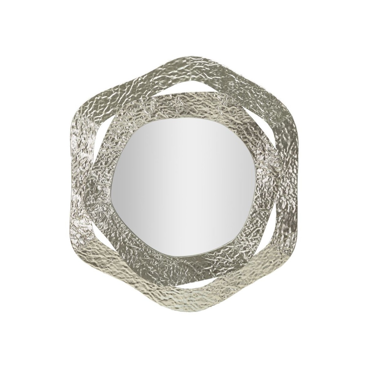 Miroir design Aury argenté 75cm en verre premium et cadre chic