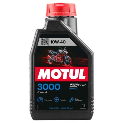 Motoröl Motul 4T SAE 10W-40 mineralisch 3000 1 Liter Motoroel API SM JASO MA2
