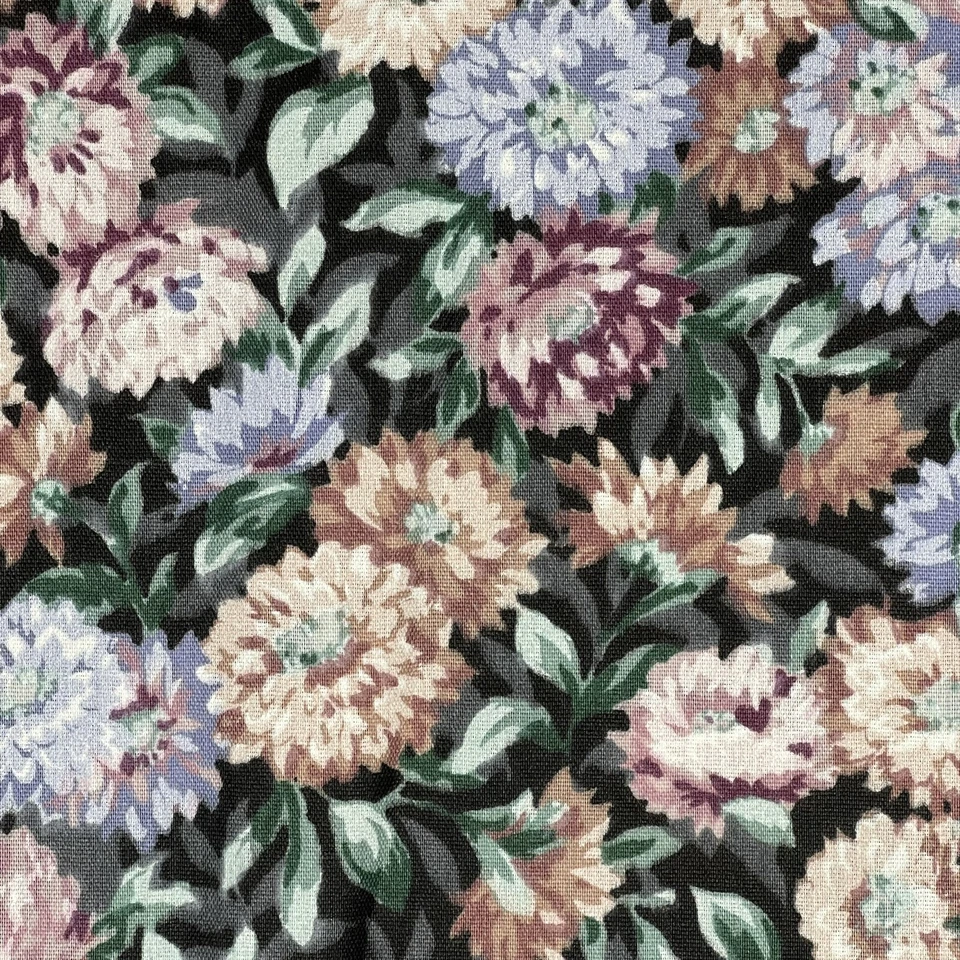 Mill Creek 织物花卉棉林地系列薰衣草黑色 6 码 x 46 — 第 4/4 张图片
