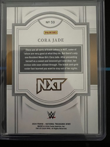 Cora Jade 2024 Panini National Treasures WWE #59 Red Parallel /75 - Picture 2 of 3