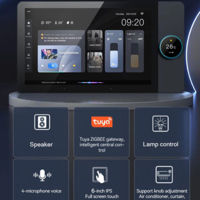Smart Home Control Panel Integrated ZigBee Gateway Bluetooth Tuya Smart Switch