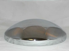 1 PIECE BABY MOON DOME WHEEL RIM CHROME STEEL CENTER CAP 10-1/8" ID 10-1/2" OD