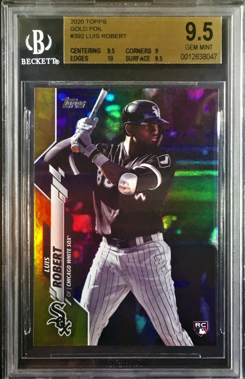 2020 Topps #392 Luis Robert Gold Foil SP RC BGS 9.5 POP 13-NO /490*