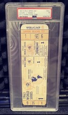 SANDY KOUFAX WORLD SERIES WIN #1 1963 GAME 1 FULL TICKET WS RECORD 15K’s CG PSA
