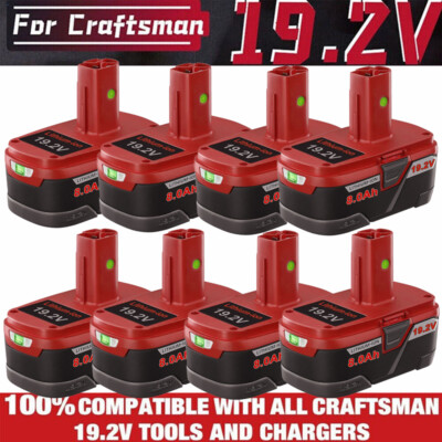 #ad #ad 1 8Pcs 19.2Volt For Craftsman C3 DieHard 8.0Ah Lithium ion XCP Battery 11375 3Ah $132.99