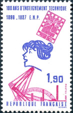 TIMBRE France 1986 N° 2444 ** (  100 ANS D'ENSEIGNEMENT TECHNIQUE  ) TBE