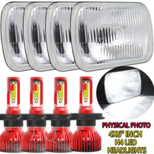 4PCS 4x6" LED Headlights HI-LO Beam Lamp for Chevy Pickup 1981-87 C10 K10 Blazer