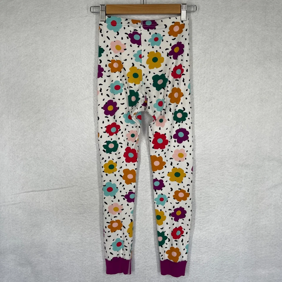 Hanna Andersson Floral Long John Pajama Pants Organic Cotton Girls Size US 10 - Image 4 of 4