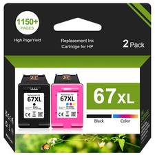67XL Ink Cartridges for HP DeskJet 1255 2700 4100 Series ENVY 6000 6400 6055 Lot