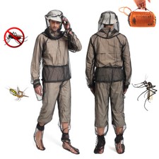 Anit-Mosquito Clothing Mesh Full Suit Insect Repellent Jacket Pants Mitts Socks