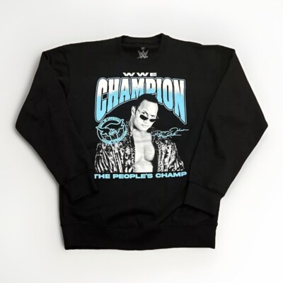 WWE The Rock Sweatshirt Adult Large  The People's Champ Double Sided Graphic