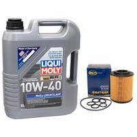 MotoröL Set MOS2 Leichtlauf 10W40 5 Liter ÖLfilter SH4788P FüR Opel Corsa Astra
