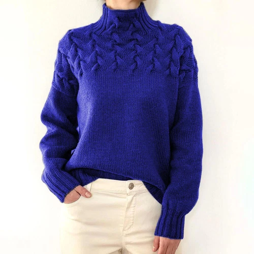 Damen Frauen Strick Rollkragen Pullover Langarm Winter Warm Pullover Oberteil! - Bild 22 von 33