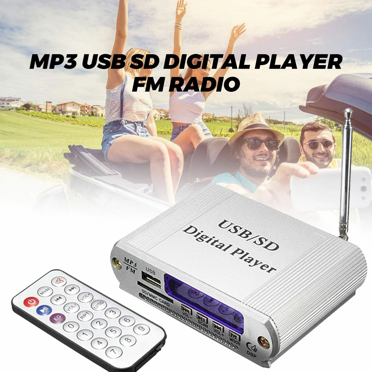 USB SD Card MP3 Digital Player FM Radio Remote Control LED Display  Headphone 2 | eBay