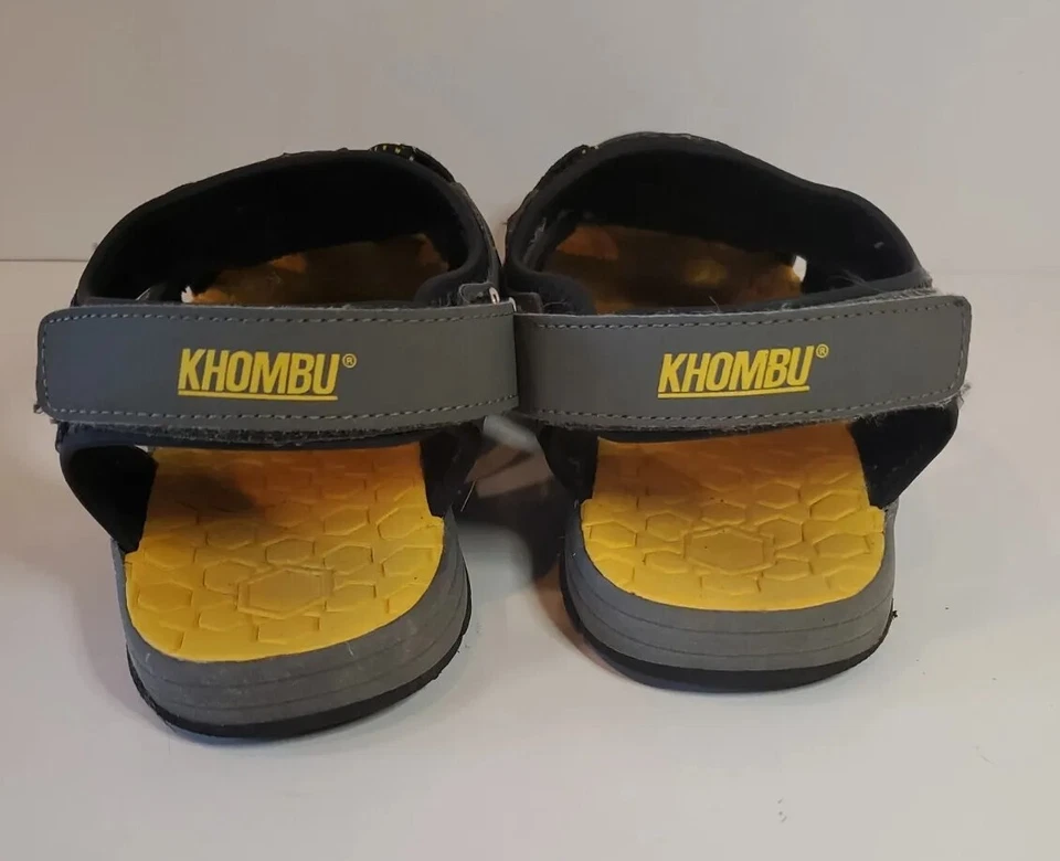 Sandalias de Senderismo Khombu Unisex Niños Talla 6 Dillon Zapatos para Agua Gris y Amarillo Foto 4 de 4