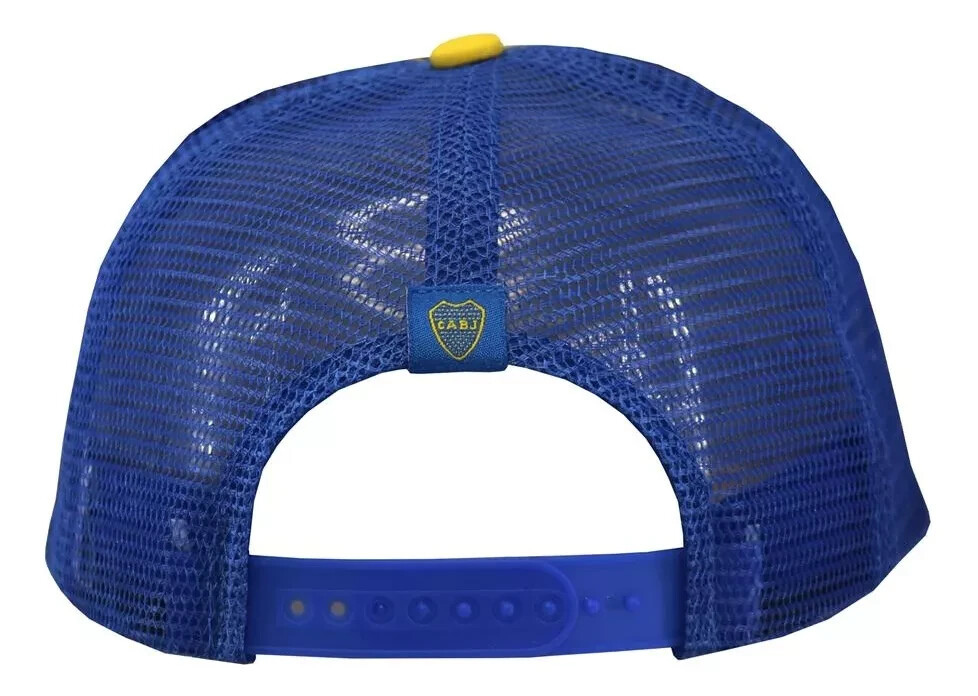 Casquette Camionneur Boca Juniors – Bleue, Visière Plate, Licence Officielle, Neuve