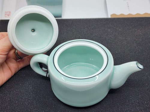 Chinese Tea Set Powder Blue Porcelain Home Tang Tang yue fang - Picture 6 of 21
