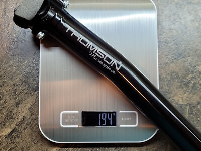 THOMSON Masterpiece Seatpost Layback 31.6 x 350mm 31,6x350 Black