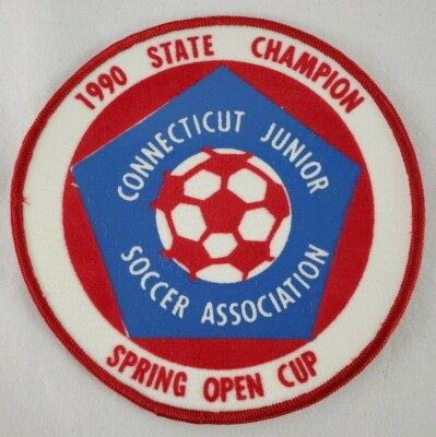 1990 State Champion Spring Open Cup - Connecticut  Jr. Soccer Assoc. Patch Lot/5