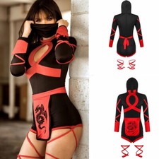 Women Sexy Warrior Ninja Cosplay Costume Adult Jumpsuit Carnaval Party Fancy