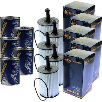 5X Original SCT Filtre À Huile SH 4771 L + 5X SCT Nettoyage Moteur - Photo 1/4