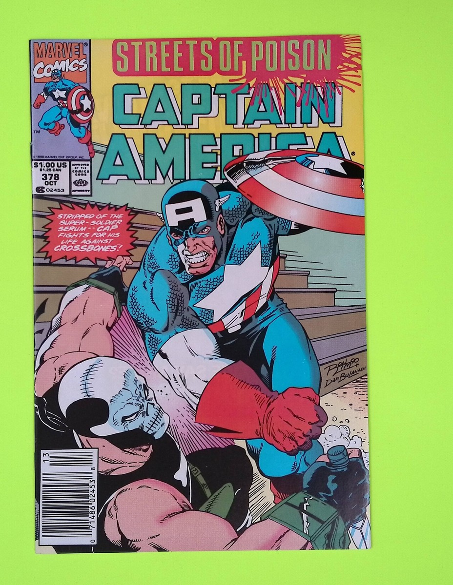 Captain America #378 Vol. 1 1990 Marvel Comics 8.0 Comic Book A87