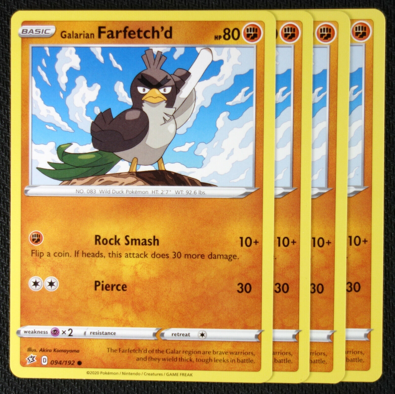 Farfetch'd de galar 94/ Carta pokemon tcg