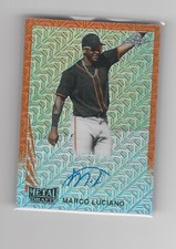 Marco Luciano 2020 Leaf Metal Retro 1990 Auto Orange Mojo Prizm 2/2 #LA-ML1