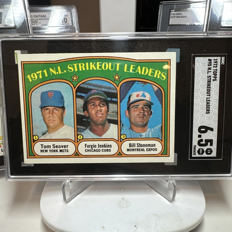 Topps 1972 N.l Strike Out Leaders Tom Seaver! Graded Mint 6.5