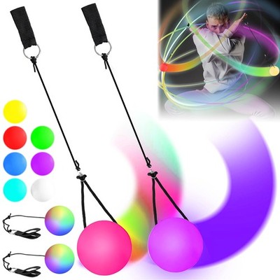 2pcs LED Glow POI Jonglieren Geworfen Bälle Spielzeug Professionelle Bauchtanz
