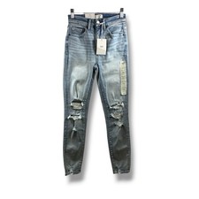 BKE NWT Billie Skinny Ankle Distressed Jeans In Washed Blue Size 22X27