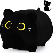 Cute Black Cat Plushie - 11.8'' Soft Pillow for Kids, Perfect Holiday Gift