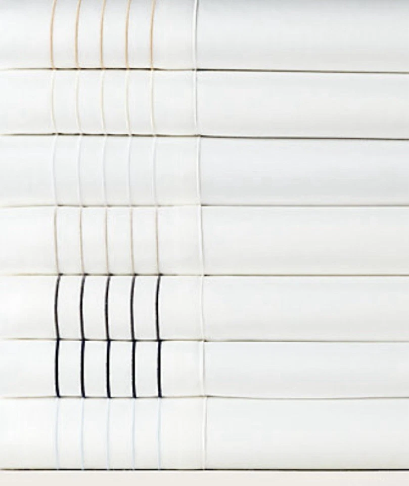 Ralph Lauren 100% Organic Cotton Embroidered Platinum Queen Flat Sheet Reg $215 - Image 3 of 4