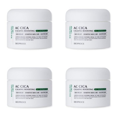 Deoproce AC Cica Calming Boosting Balancing Cream 50g*4Pcs / FREE SHIPPING