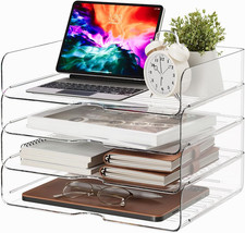 Large Capacity Desk Organizer, 4 Tier Paper Organizer, File Organizer for Desk,